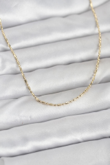 CM 14K Gold Renk Zincirli 60 cm Kadın Kolye 5886