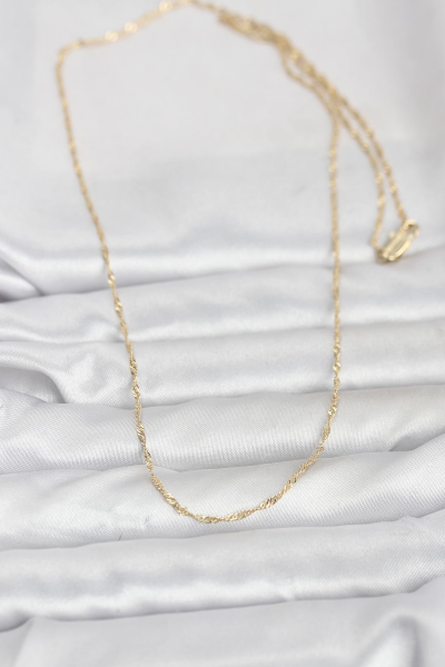 CM 14K Gold Renk Burgu Model 60 cm Kadın Kolye 5886