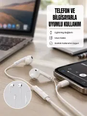 Yüksek Ses Kaliteli Mikrofonlu Kablolu Kulak İçi Kulaklık Yeni Nesil
