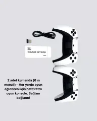 20.000 Yüklü Oyunlu Kablosuz Retro Oyun Konsolu 4K Destekli