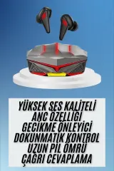 Dokunmatik Kontrol Tws Işıklı Kulakiçi Bluetooth Kulaklık Kablosuz Oyuncu Kulaklığı Yeni Nesil