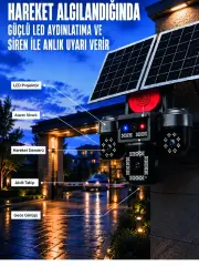 4 Kameralı 4G SIM Kart Destekli Güneş Enerjili Akıllı Güvenlik Kamerası