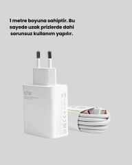 67 Watt Çift Turbo Şarj Adaptörü  Reno 4 5 6 Uyumlu