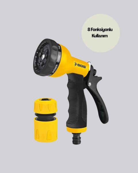 8 Modlu Bahçe Sulama Tabancası Seti Bitki Çiçek Araç Temizleme