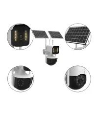 Güneş Enerjili Arıcı Kamerası 4G SIM Kartlı 9MP Üç Lens Yayla Güvenlik Kamerası 2 Yıl Garantili