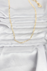 CM 14K Gold Renk Lazer Zincirli Model 60 cm Kadın Kolye 5886