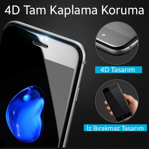 İPhone 6S Plus 4D Kavisli Full Cam Kırılmaz Koruyucu İPhone 6 plus-(5775)