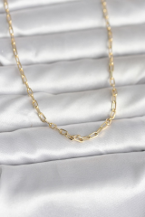 CM 14K Gold Renk Ataç Zincir Model 60 cm Kadın Kolye 5886