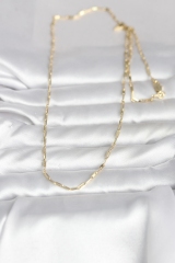 CM 14K Gold Renk İnce Ataç Zincir Model 60 cm Kadın Kolye 5886