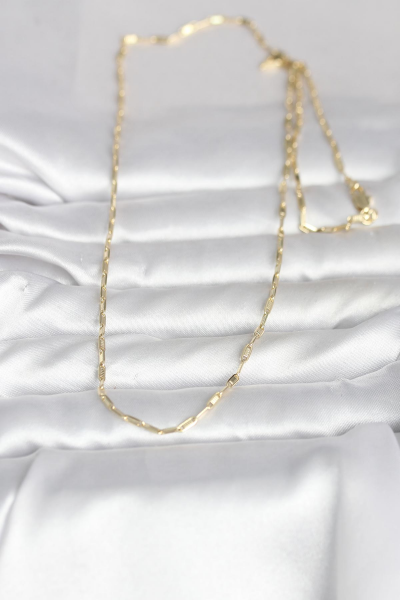 CM 14K Gold Renk İnce Ataç Zincir Model 60 cm Kadın Kolye 5886