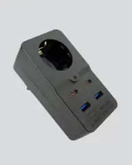 Isıya Dayanıklı PC Gövdeli Akım Korumalı Priz 4 USB Yeni Nesil