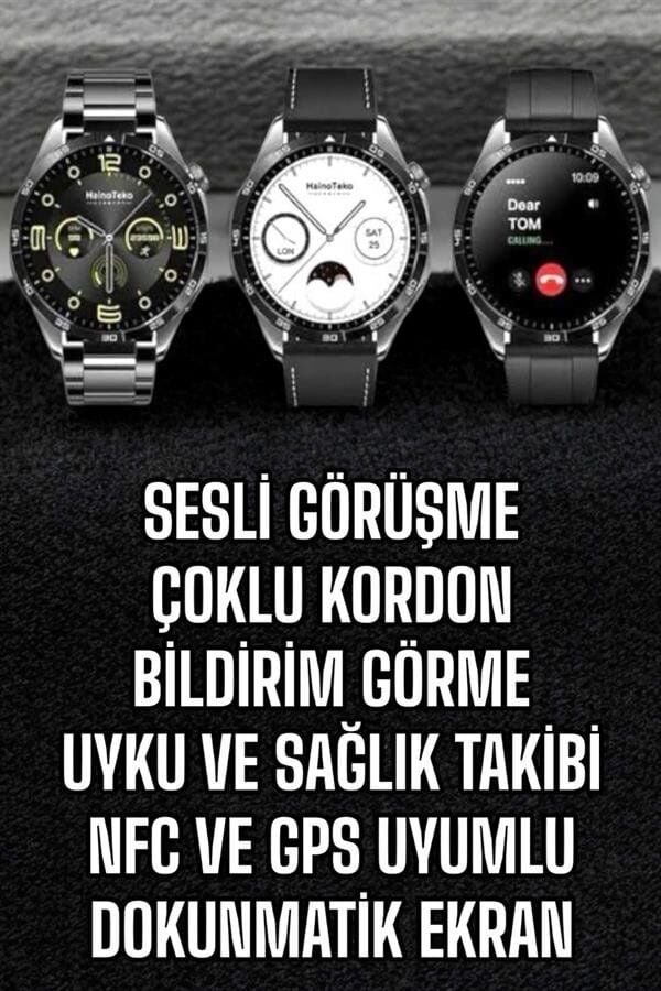 Akıllı Saat Titreşimli Amoled Ekran Uyku ve Sağlık Takibi Sesli Görüşme