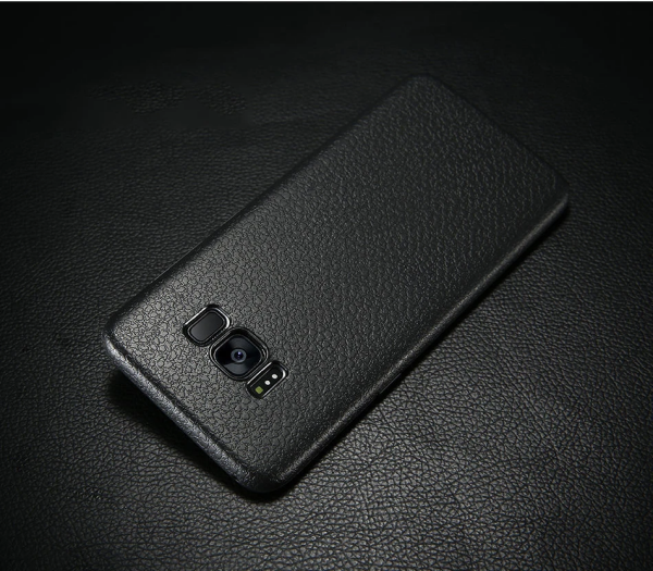 Ally SM Galaxy S8 Deri Dokulu Premium Soft Silikon Kılıf-(5775)
