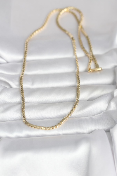 CM 14K Gold Renk Yassı Model 60 cm Kadın Kolye 5886