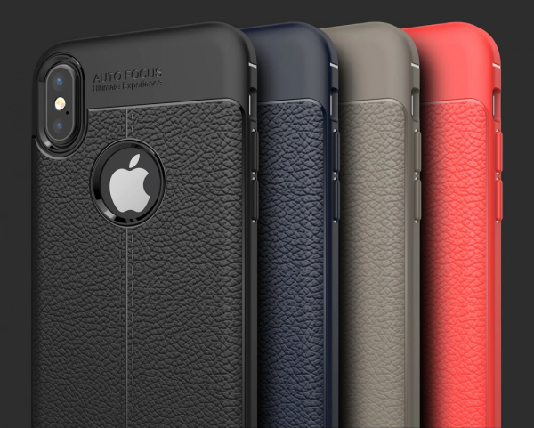 İphone X Xs Litchi Tam Koruma Soft Silikon Kılıf-(5775)