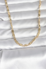 CM 14K Gold Renk Lazer Model 45 cm Kadın Kolye 5886