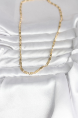 CM 14K Gold Renk Lazer Model 45 cm Kadın Kolye 5886