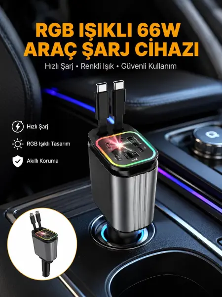 Kia Seat Mazda Mitsubishi Araçlar için Çok Fonksiyonlu Araç Şarj Adaptörü Yeni Nesil