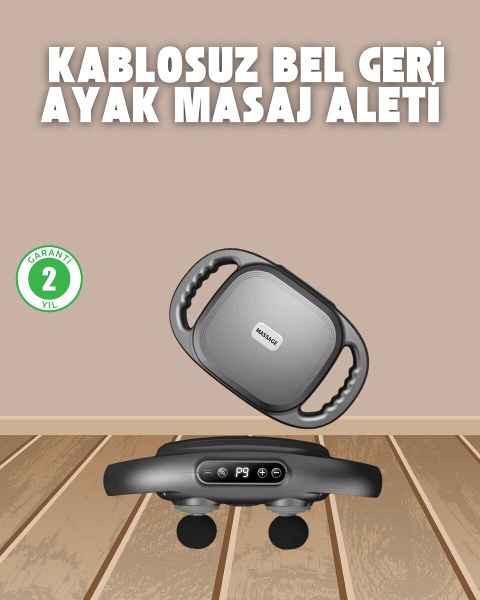 Profesyonel 6 Başlıklı Şarjlı Masaj Tabancası 2000 mAh Güçlü Performans