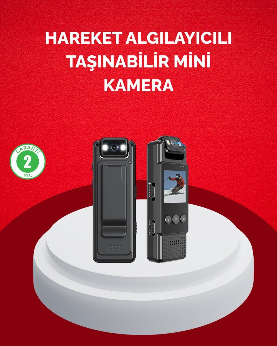 Mini Kamera 1080P Full HD Taşınabilir Güvenlik ve Kayıt Cihazı