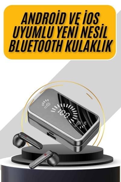 İos Android Uyumlu Bluetooth Kulaklık Kablosuz Kulaklık Yüksek Basslı