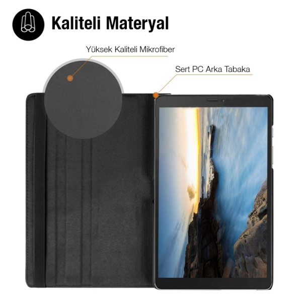 SM Galaxy Tab A 10.0 (P580-P585) 360 Derece Döner Standlı Kılıf-(5775)