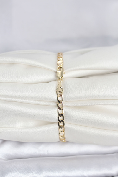 CM 14K Gold Renk Halka Zincir Model Kadın Bileklik 5886