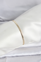 CM 14K Gold Renk Yassı Zincir Model Kadın Bileklik 5886