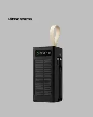 Güneş Enerjili Powerbank Dijital Göstergeli Taşınabilir Güç Kaynağı Yeni Nesil