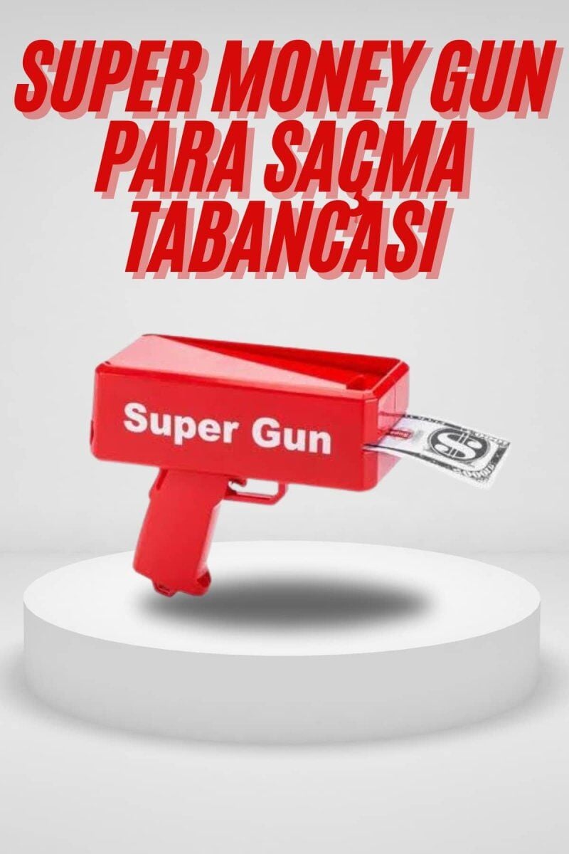 Para Saçma Tabancası Kırmızı Para Fırlatma Oyuncağı Parti Eğlencesi