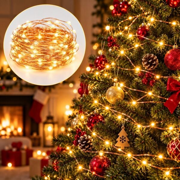 Yakut 5 Metre Pilli LED Şerit | Dekoratif LED Işık