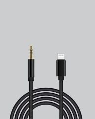 Lightning to 3.5mm Aux Ses Dönüştürücü Kablo 1 Metre Stereo Uyumlu