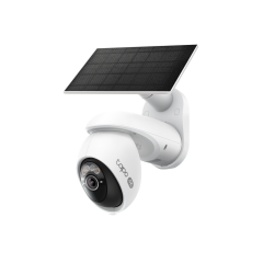 TP-LINK Tapo TC92 KIT (C660 KIT) 4K 80Mpix Dış Mekan IP65 WiFi 12Mt. Renkli Gece Görüşü İki Yönlü Ses Yapay Zeka Destekli Güneş Enerjili Güvenlik Kamerası Kiti(1923)