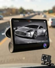 Araç DVR Kamera Çift Lensli 4 İnç Ekranlı G Sensörlü