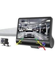Araç DVR Kamera Çift Lensli 4 İnç Ekranlı G Sensörlü