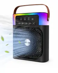 Taşınabilir Mini Klima Nemlendirici Fan RGB Led Aydınlatmalı USB Fan