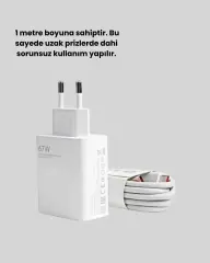 67 Watt Type C Şarj Adaptörü Asus Zenfone 7 8 9 Uyumlu Yeni Nesil