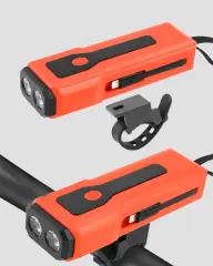 5000 mAh Bataryalı Bisiklet Farı COB Çakar Çok Fonksiyonlu Yeni Nesil