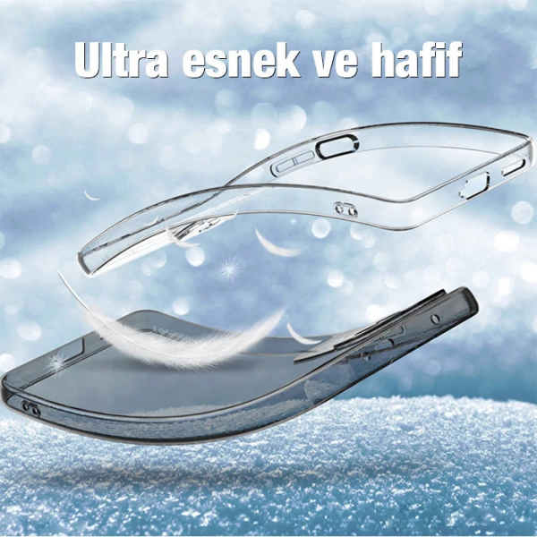 Ally OPPO A96 5G Kılıf Kamera Korumalı Ultra İnce Şeffaf Silikon Kılıf-(5775)
