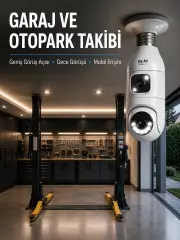 360° Ev İzleme Wi-Fi Çift Lens Akıllı Ampul Kamera