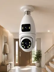 360° Ev İzleme Wi-Fi Çift Lens Akıllı Ampul Kamera