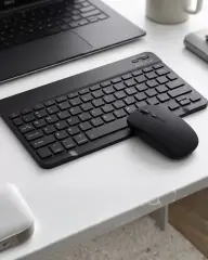 Kablosuz Bluetooth Klavye Mouse Seti Wireless Sessiz İnce Tasarım Çoklu Uyumlu