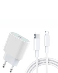iPhone 14 13 12 11 8 Plus 7 Uyumlu 20W PD Hızlı Şarj Seti