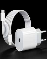 iPhone 14 13 12 11 Uyumlu 20W Hızlı Şarj Adaptörü Lightning Kablo Seti