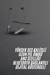 100 Saat Bluetooth Kulaklık Dijital Göstergeli ANC Özelliği Kablolu