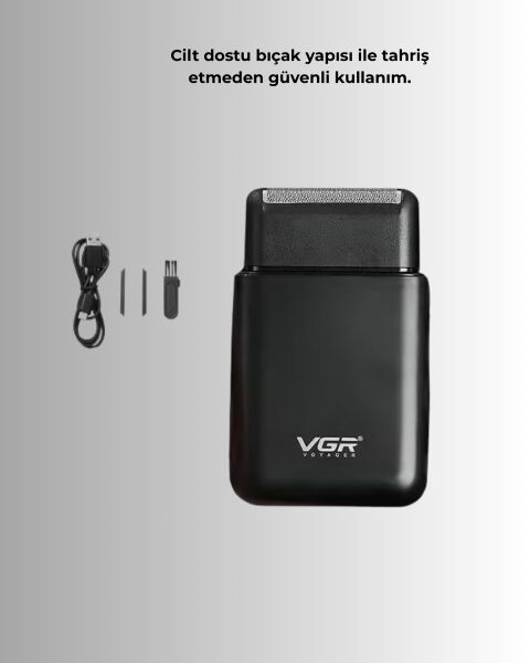 Çift Başlıklı Elektrikli Tıraş Makinesi | Suya Dayanıklı Hafif ve Ergonomik