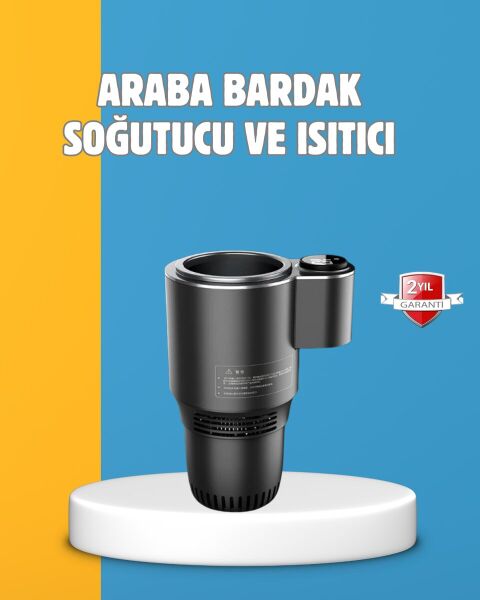 Dijital Ekranlı Akıllı Bardaklık Araç İçi Termal Isıtıcı Soğutucu