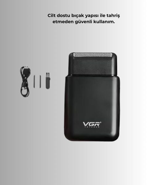 Kart Tasarımlı Şarjlı Tıraş Makinesi | 2 Başlıklı Hassas Kesim