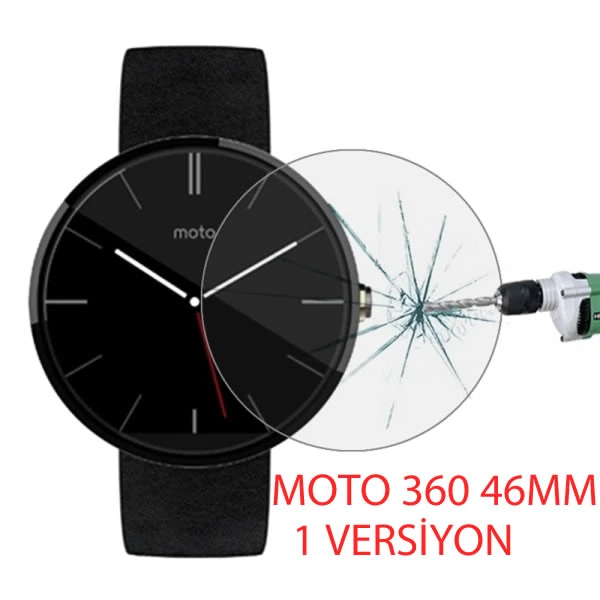 Motorola Moto 360 46mm 1versiyon Kırılmaz Cam Ekran Koruyucu-(5775)