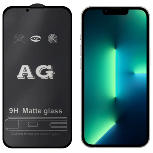 ALLY iPhone 13 -13 Pro 6.1inç Full Glue Matte Tempered Cam  Ekran Koruyucu-(5775)